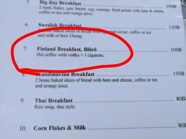 핀란드의 아침식사
